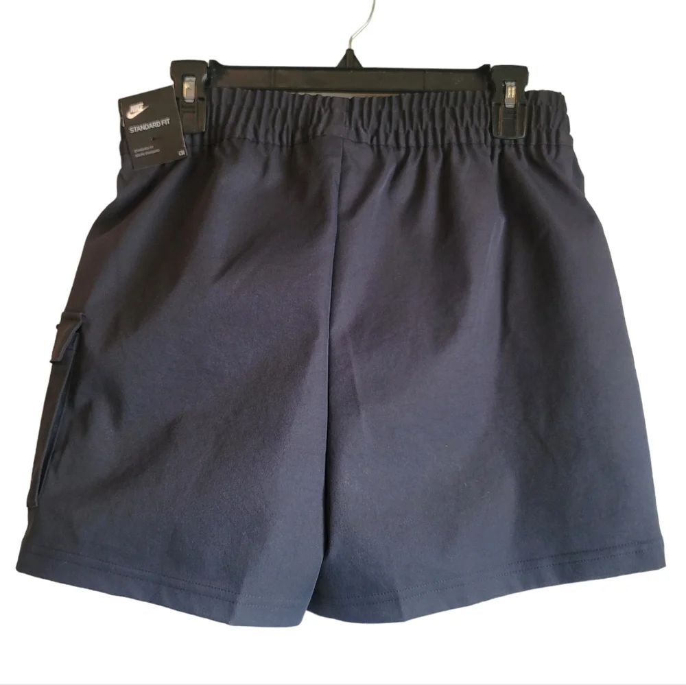 Women's Nike Sportswear Swoosh High Rise Cargo Shorts, Black - Medium - Picture 5 of 12